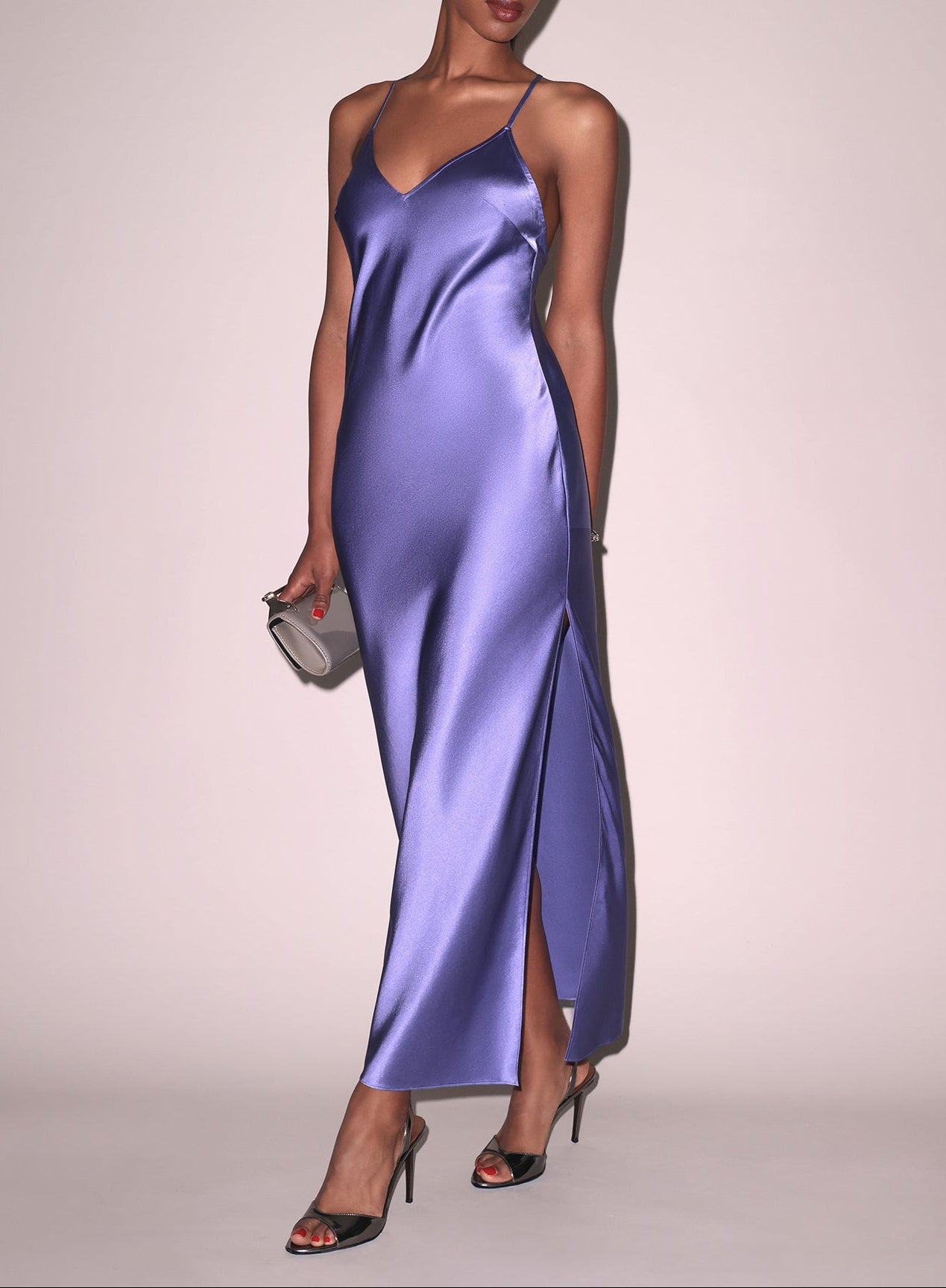 Maxi High Slit Slip Dress