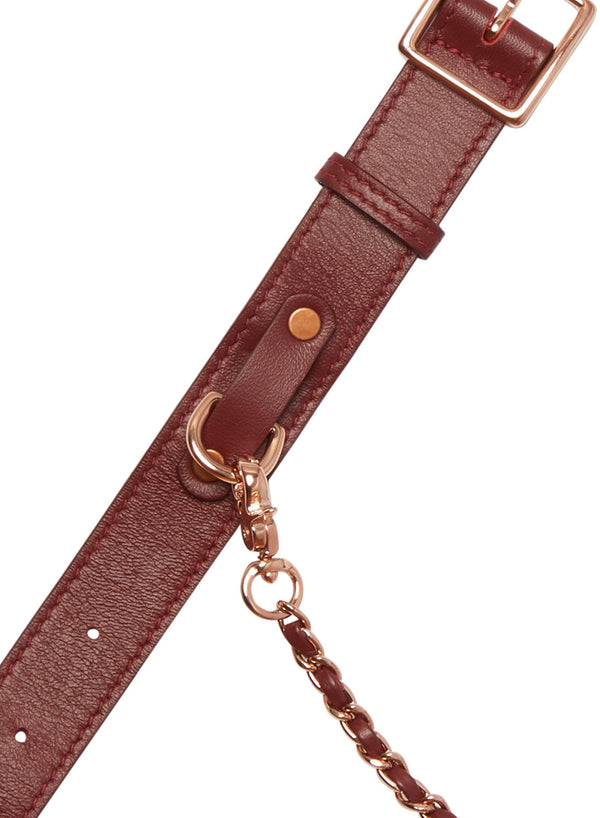Leather Cuffs-bordeaux | Fleur du Mal