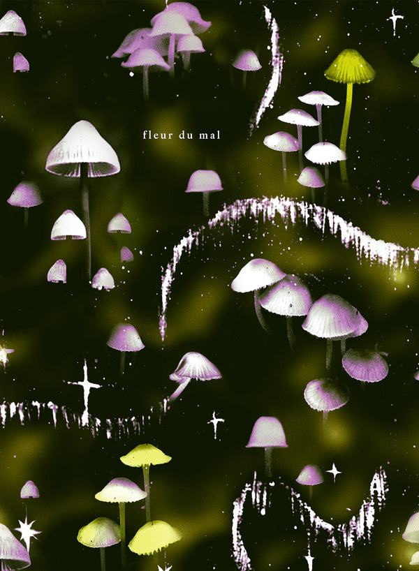Ethereal Mushroom Short Sleeve PJ Top-ethereal mushroom print | Fleur du Mal