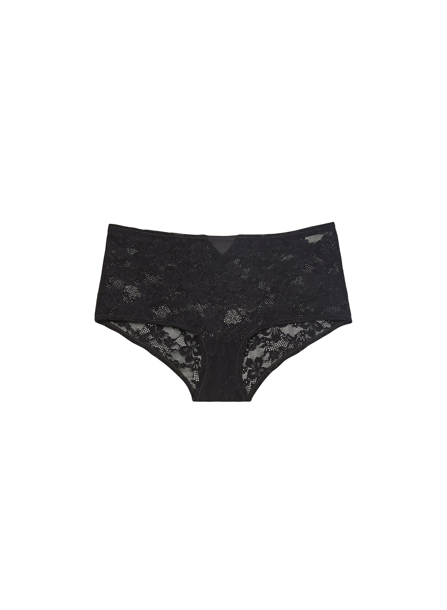 Le Stretch Lace Boyshort-black- Fleur du Mal-flat
