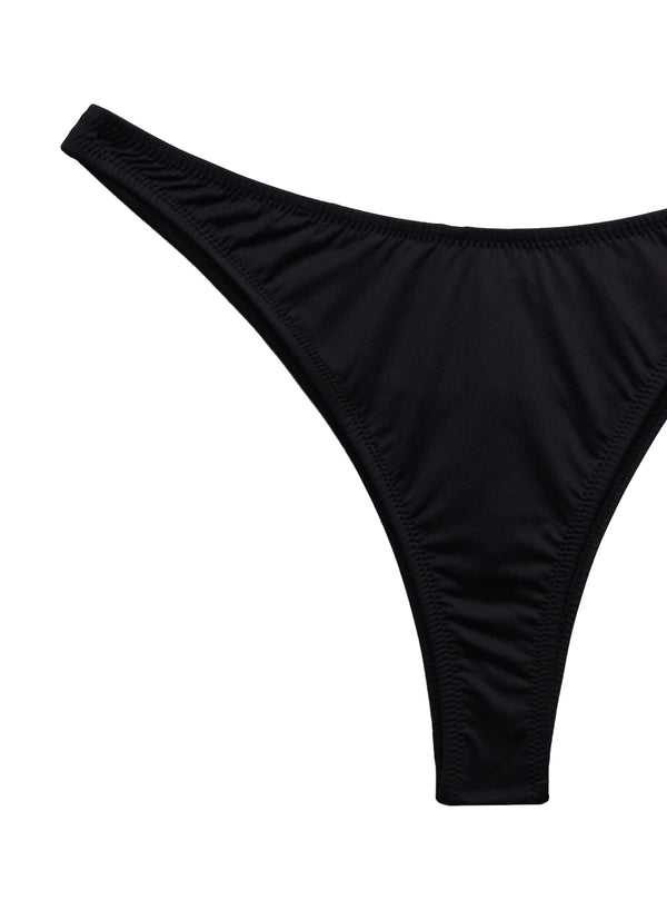 High Leg Bikini Bottom-black | Fleur du Mal