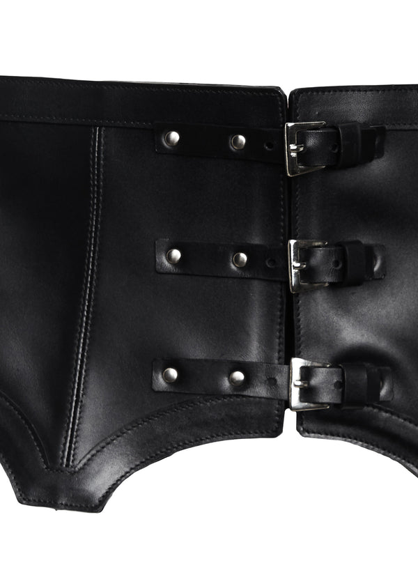 Leather Garter Belt-black | Fleur du Mal
