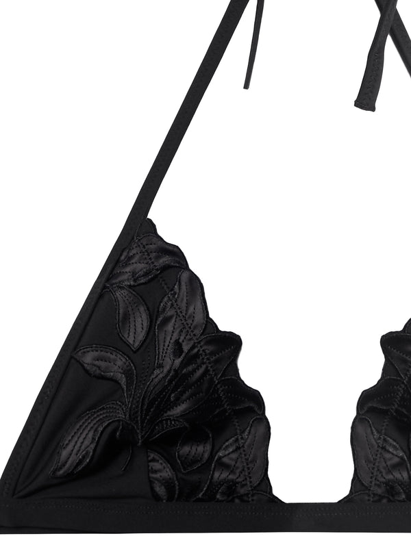 Lily Triangle Bikini Top-black | Fleur du Mal