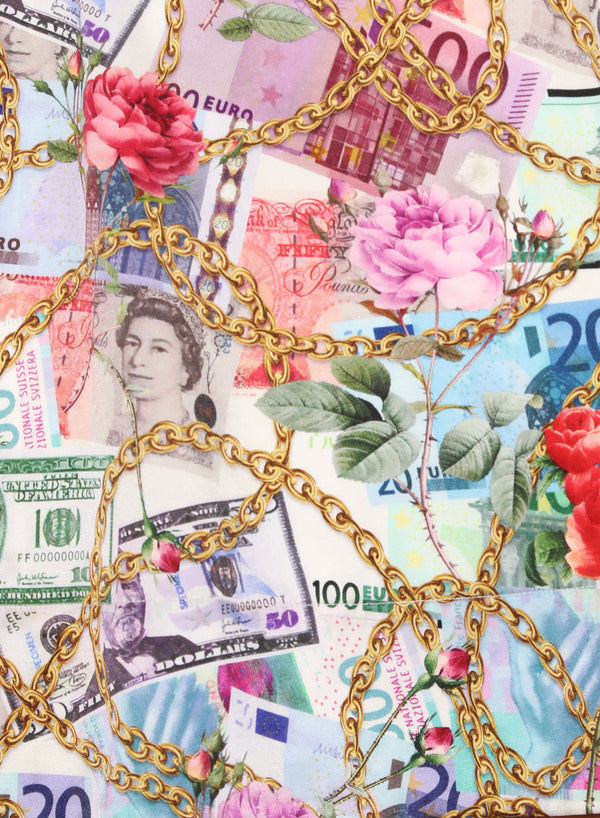 So Money Bustier Dress-so money print | Fleur du Mal