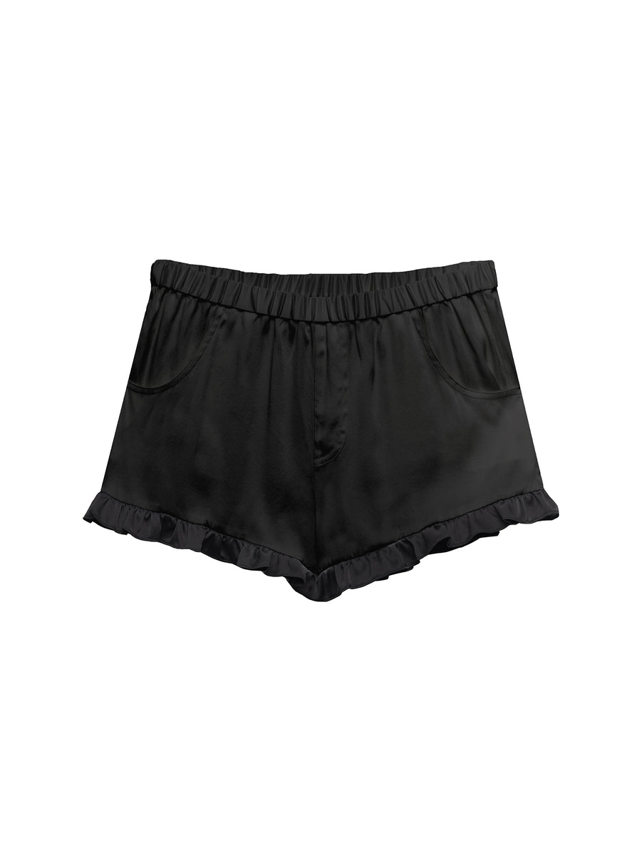 Washable Silk Ruffle Shorts | Fleur du Mal