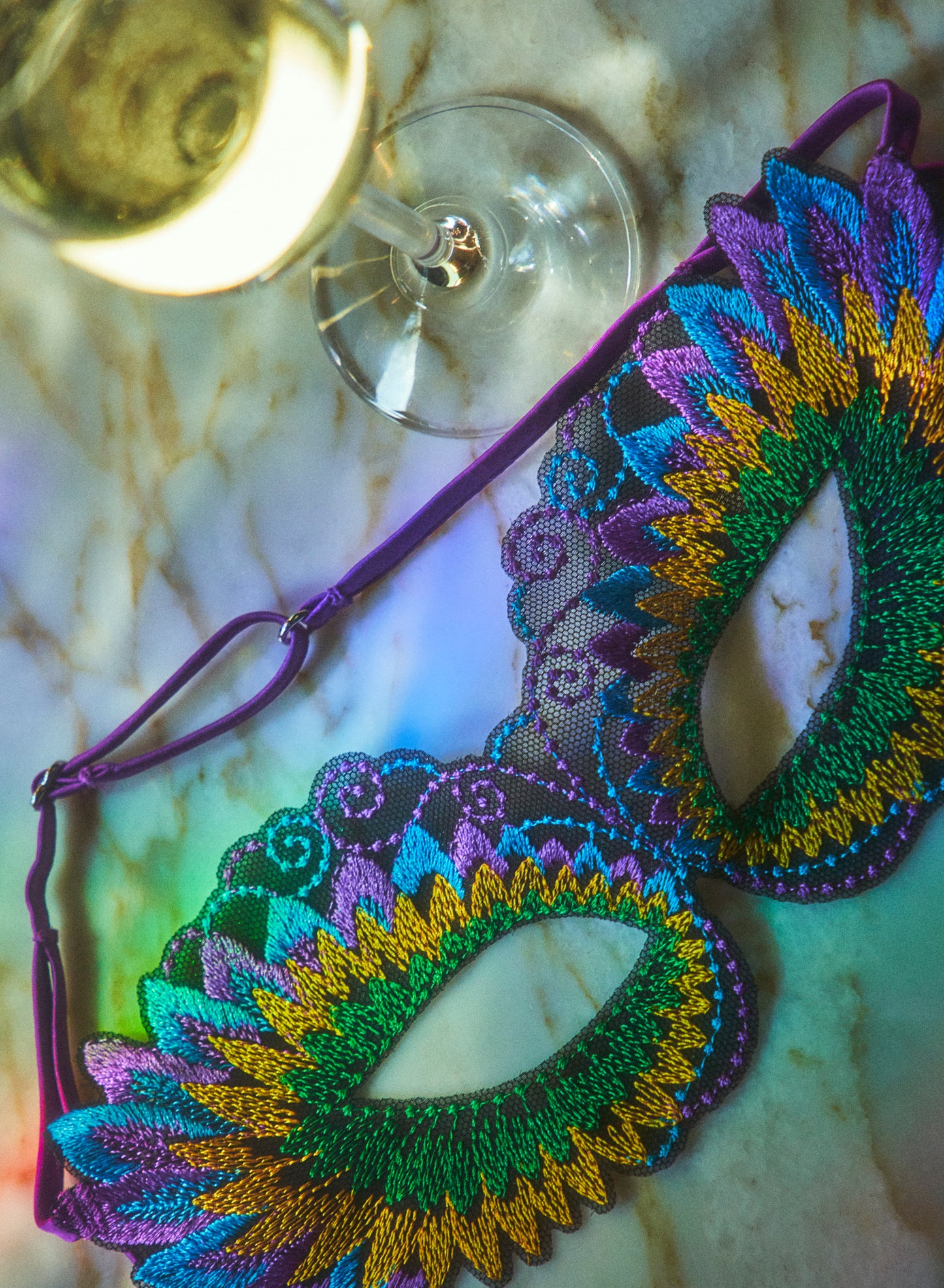 Carnival Embroidery Eye Mask