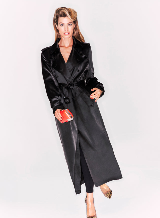 Black - Luxe Trench Coat | Fleur du Mal