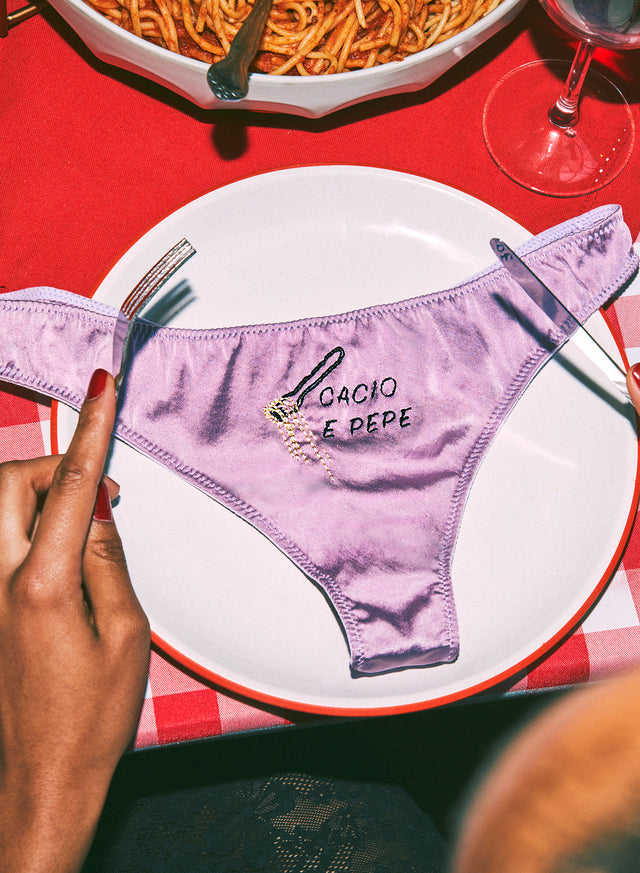 Spring lavender - Cacio e Pepe Luxe Thong | Fleur du Mal