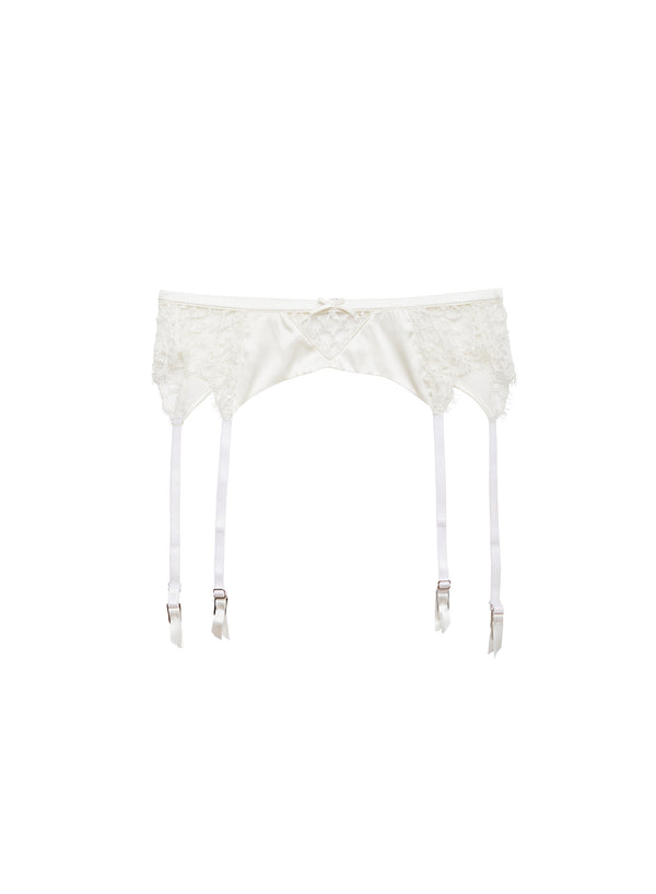 Ivory - Daphne Lace Garter Belt | Fleur du Mal