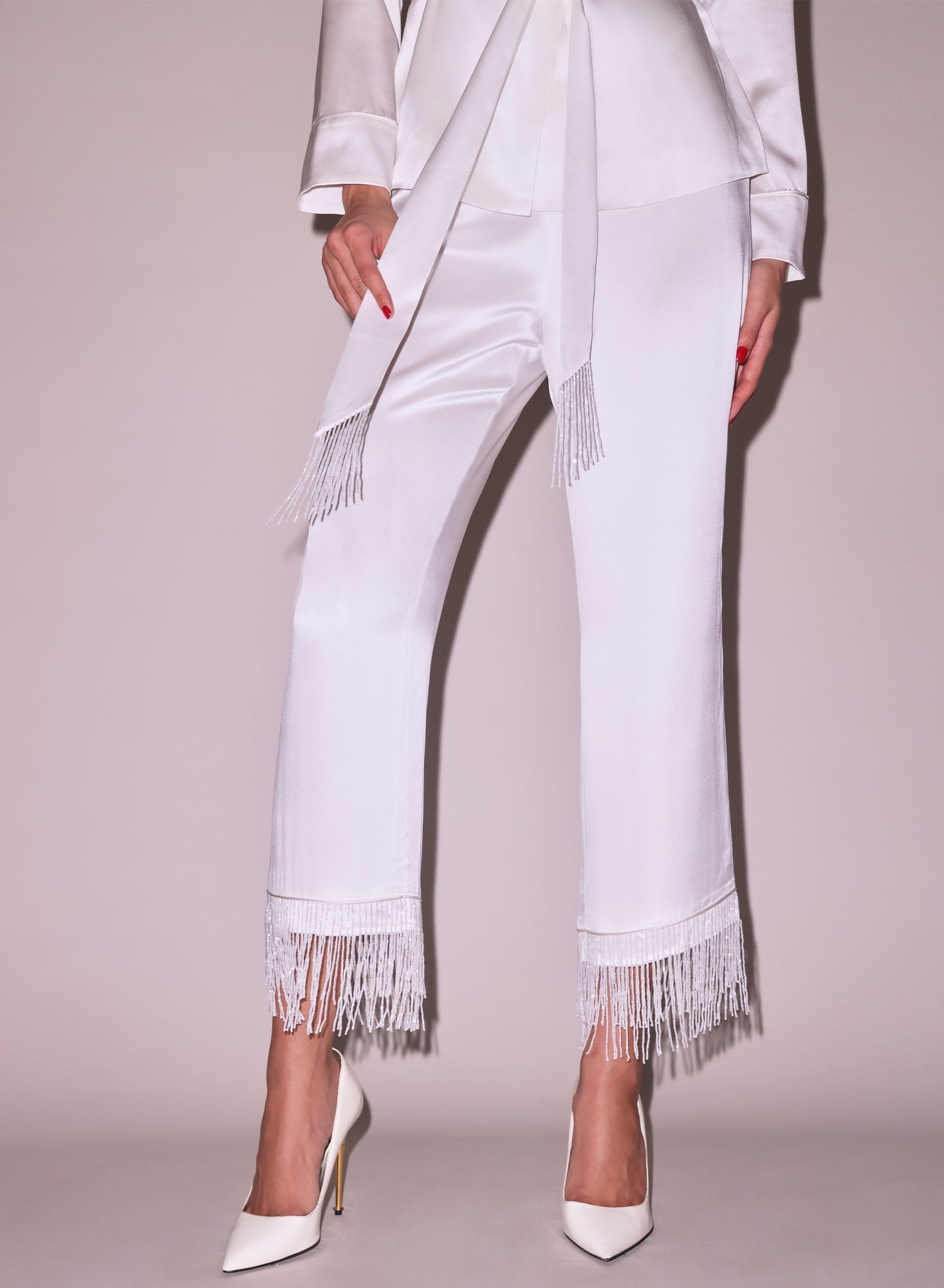 Bianca Fringe Silk Pant