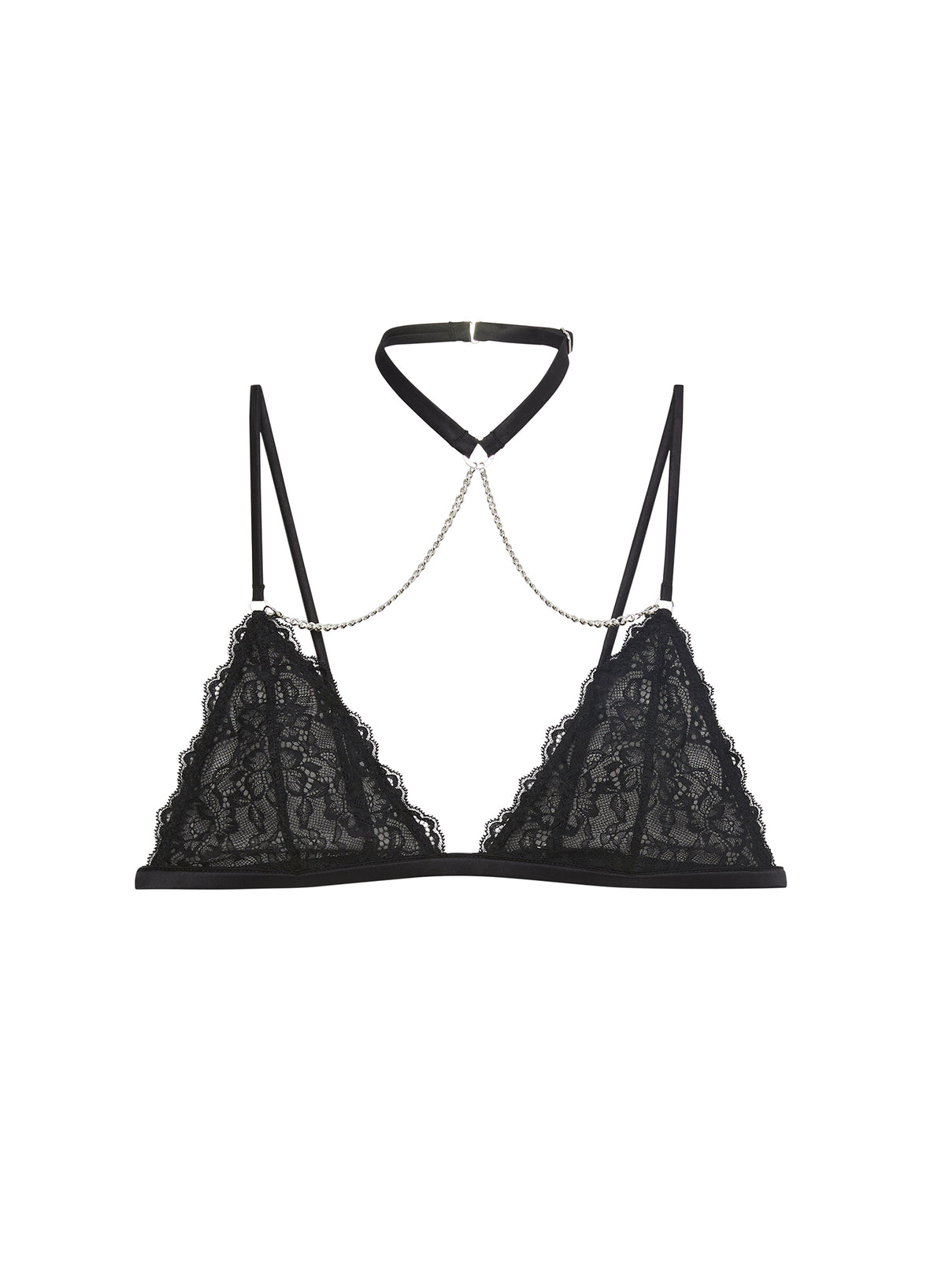 Bianca Chain Triangle Bra-flat-fleur du mal