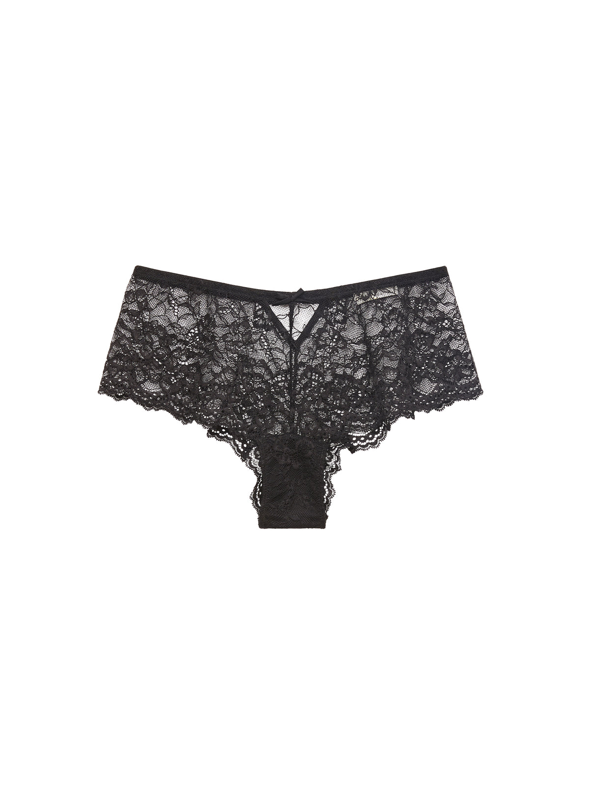 Bianca Lace Boyshort-Black- Fleur du Mal-flat