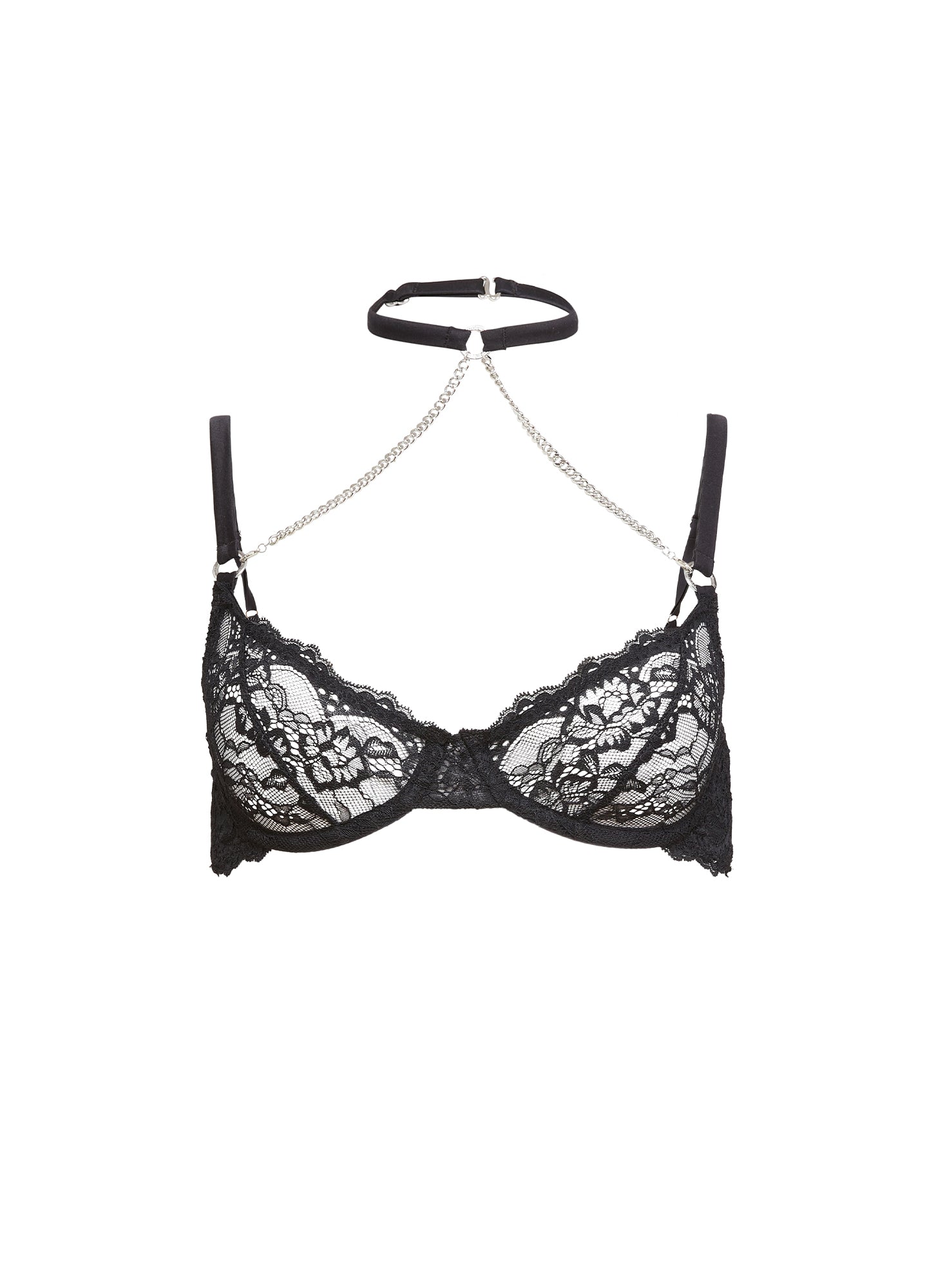 Bianca Lace Chain Bra black
