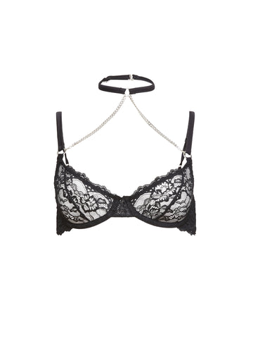 Black - Bianca Chain Bra | Fleur du Mal