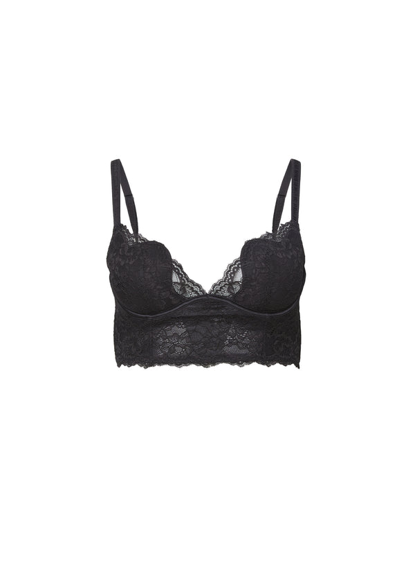 Black - Bianca Lace Seduce U-Plunge Longline | Fleur du Mal