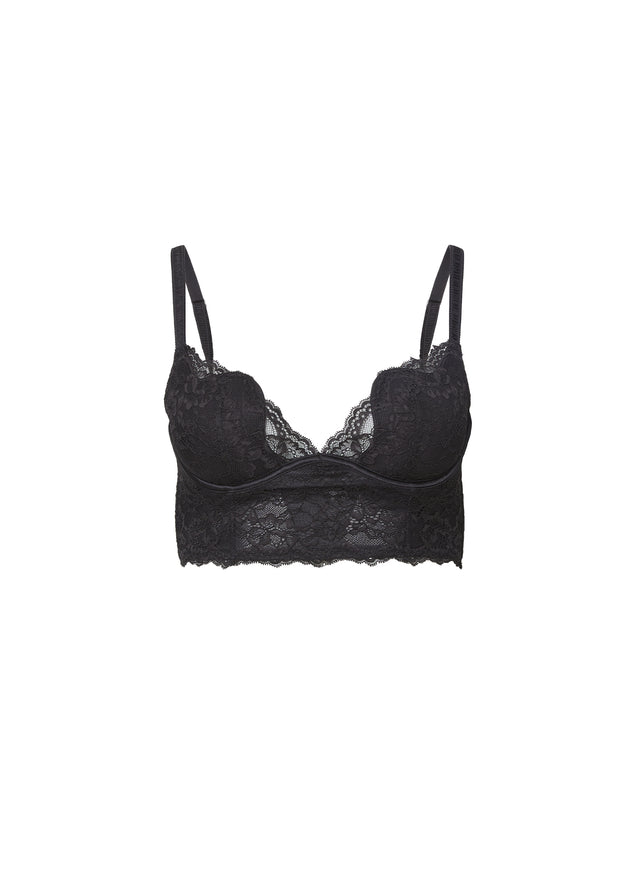 Black - Bianca Lace Seduce U-Plunge Longline | Fleur du Mal