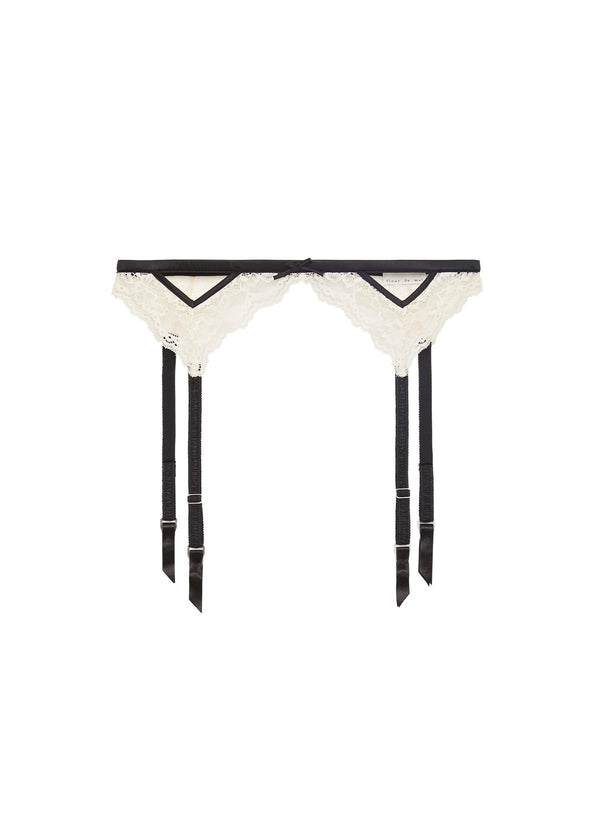 Linen beige - Bianca Lace Garter Belt | Fleur du Mal