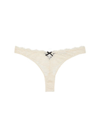 Bianca Lace Thong-Linen Beige- Fleur du Mal-flat