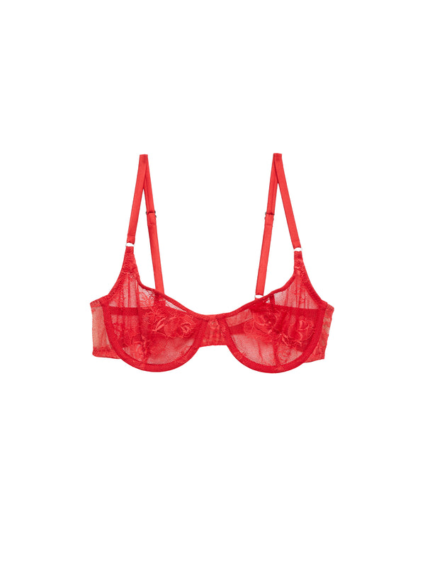 Rouge - Bouquet Lace Scooped Balconette | Fleur du Mal