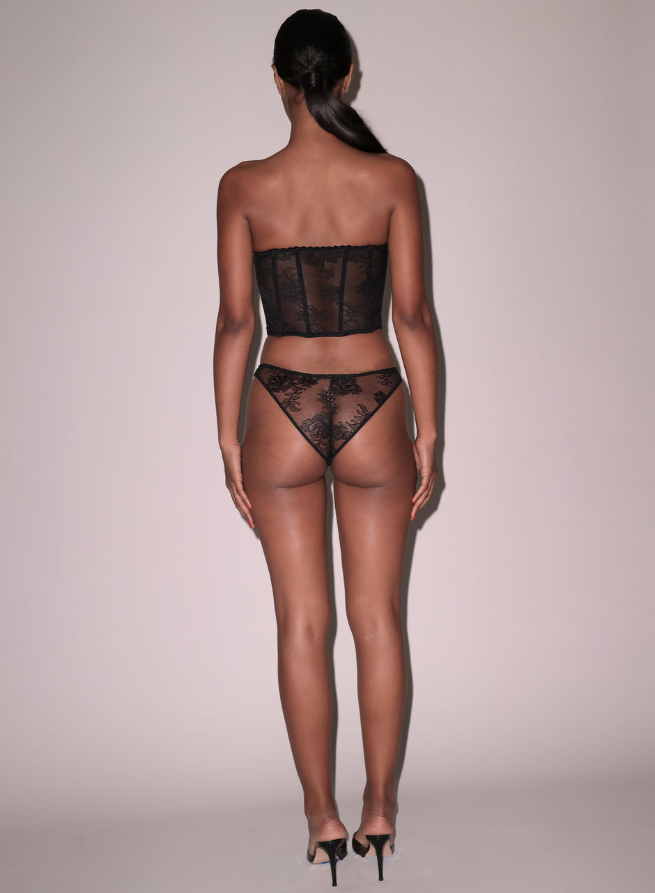 Black - Bouquet Lace Cheeky | Fleur du Mal