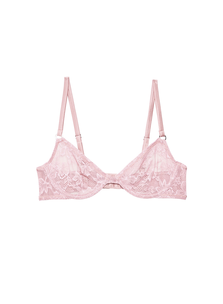 Ballet pink - Le Stretch Lace Demi Bra | Fleur du Mal