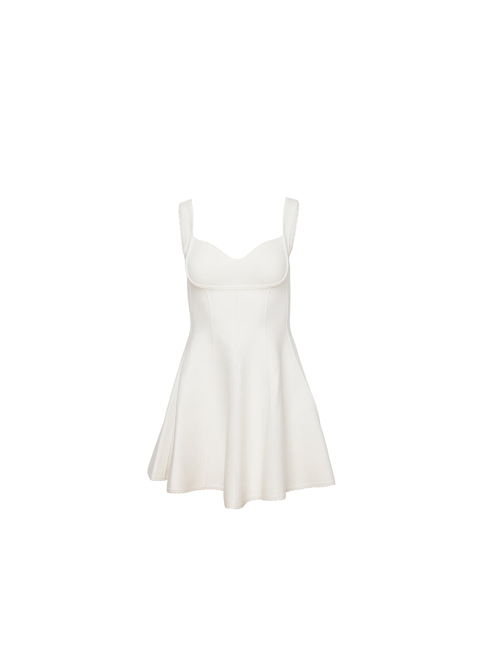 Ivory - Brigette Flared Dress | Fleur du Mal