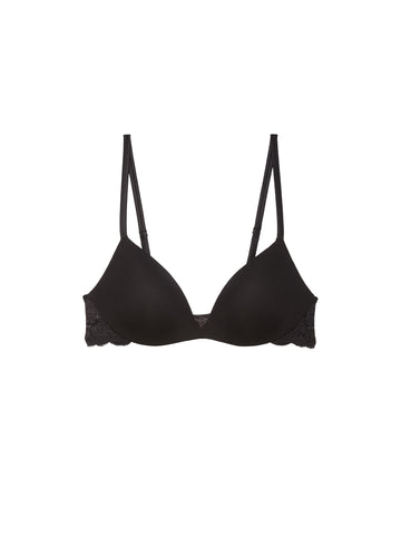 Black - Charlotte Lace Wireless Push Up Bra | Fleur du Mal