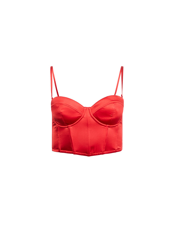 Rouge - Cropped Hamptons Bustier | Fleur du Mal