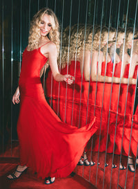 Nina Maxi Dress in red- campaign-Fleur du Mal