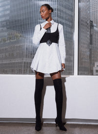 Zoe Dress in white-fleur du mal