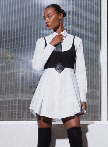 White - Zoe Shirt Dress | Fleur du Mal