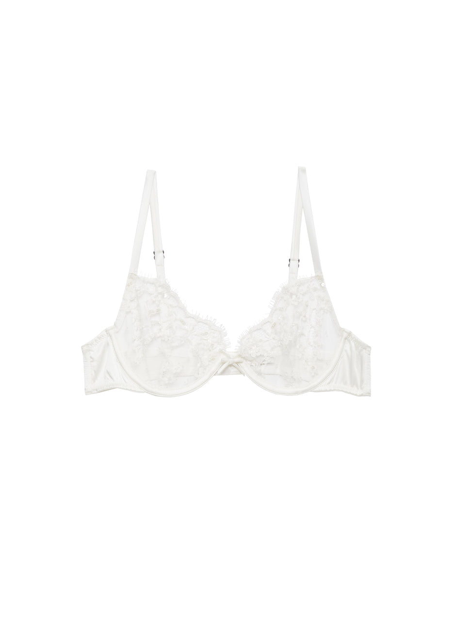 Ivory - Daphne Lace Demi Bra | Fleur du Mal