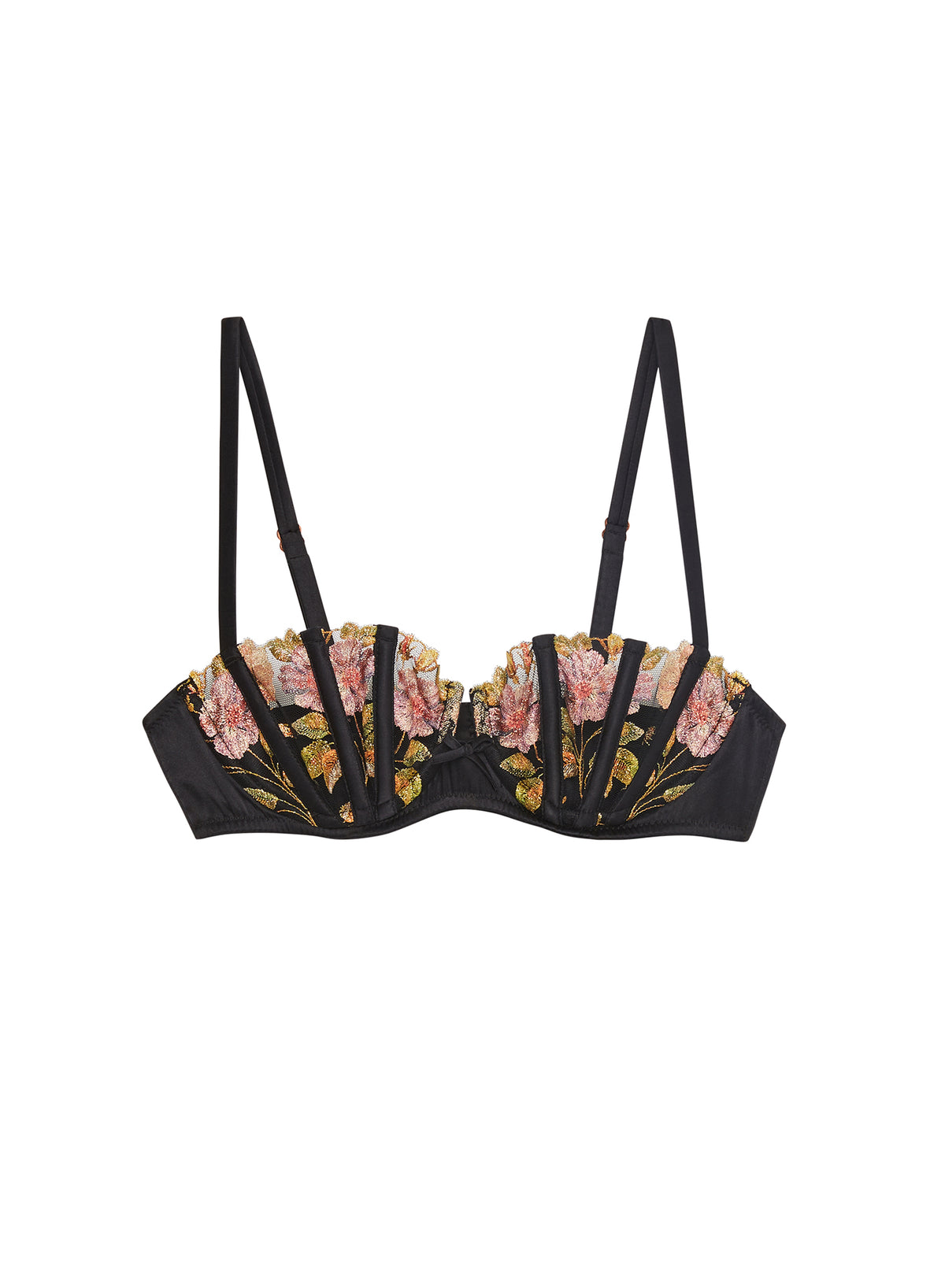 Delilah Boned Balconette Bra-flat-fleur du mal