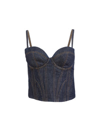 Denim Bustier Top