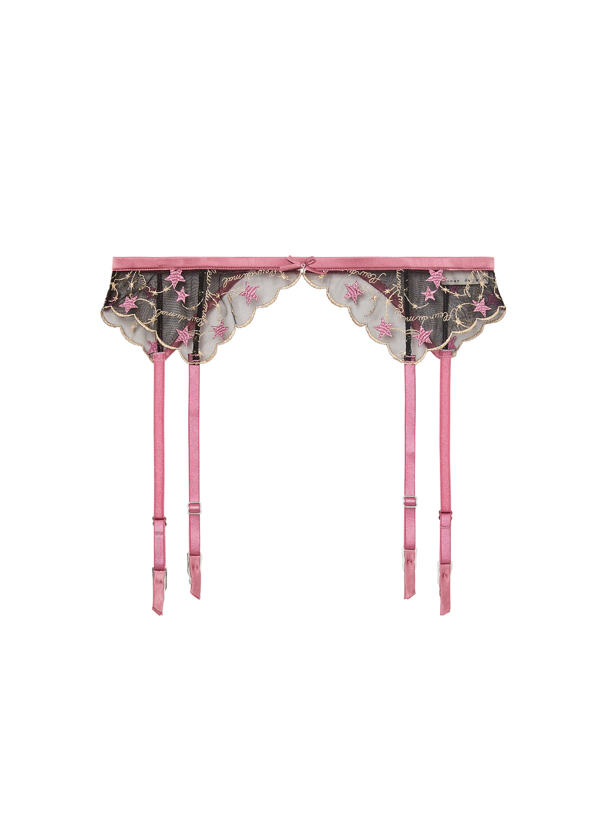 Étoile Embroidery Garter Belt-flat