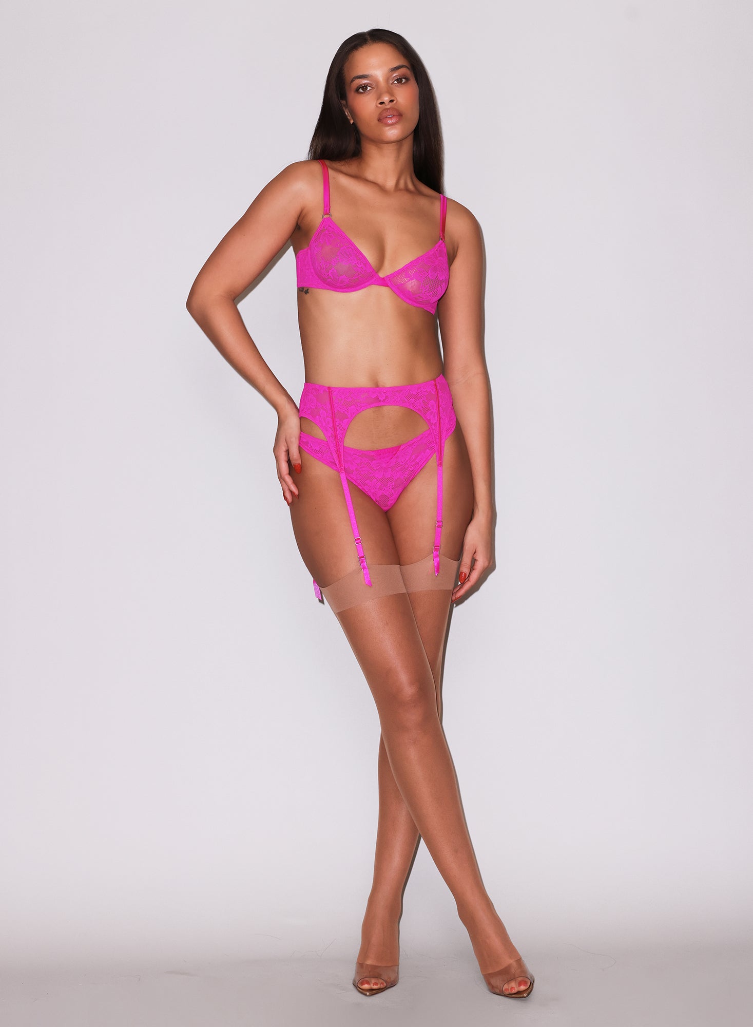 Le Stretch Lace Lingerie- wild pink- Fleur du Mal