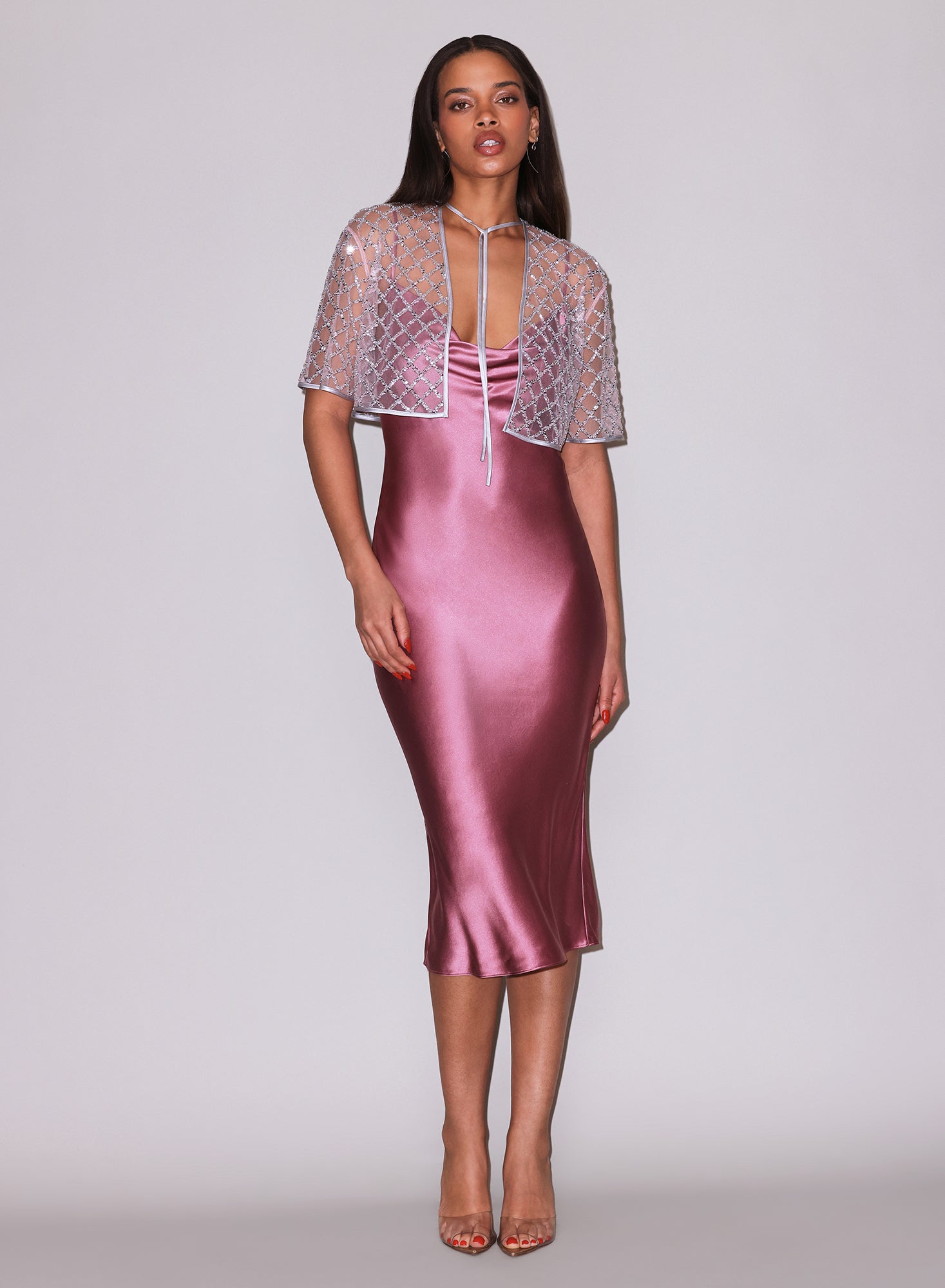 Cowl Neck Slip Dress-flat- fleur du mal