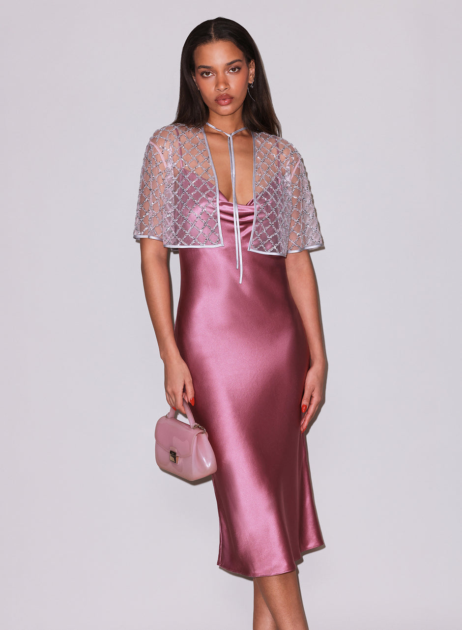 Rosewood - Silk Cowl Slip Dress | Fleur du Mal