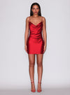 body -Short Cowl Neck Slip in red- fleur du mal-flat
