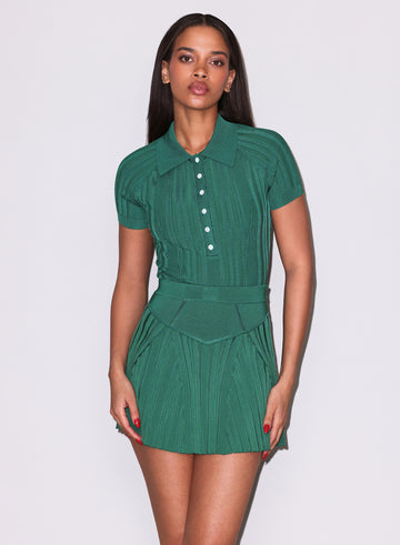 Lucky - Rib Flared Skirt | Fleur du Mal