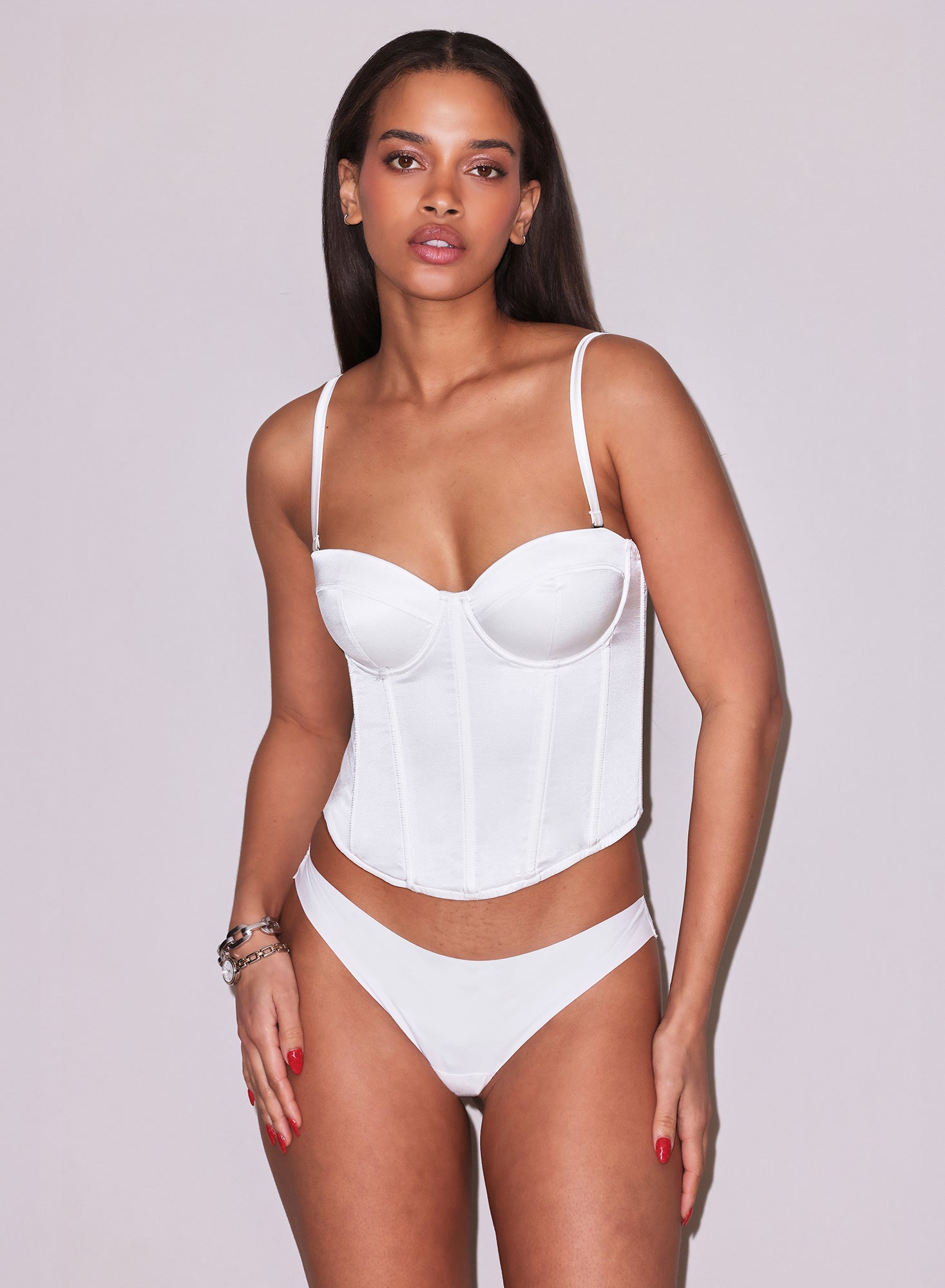 Charlotte Lace Thong in ivory- fleur du mal
