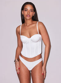 Charlotte Lace Thong in ivory- fleur du mal