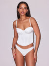 Charlotte Lace Thong in ivory- fleur du mal