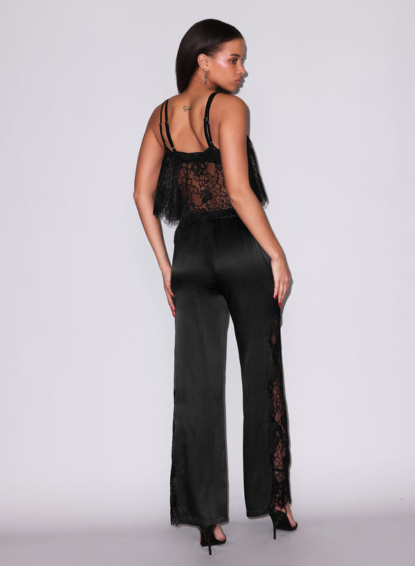 Black - Juliet Lace Flutter Cami | Fleur du Mal