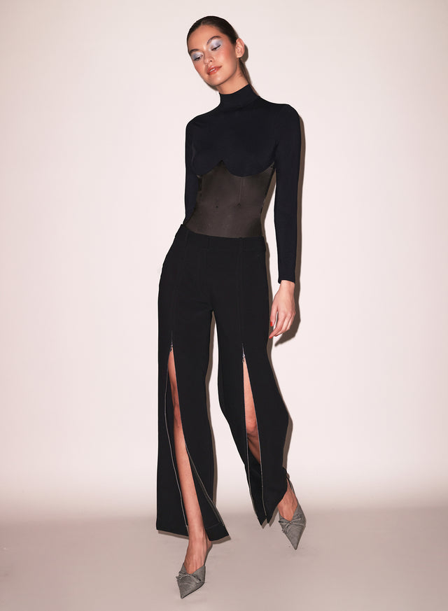 Mock Neck Long Sleeve Bodysuit