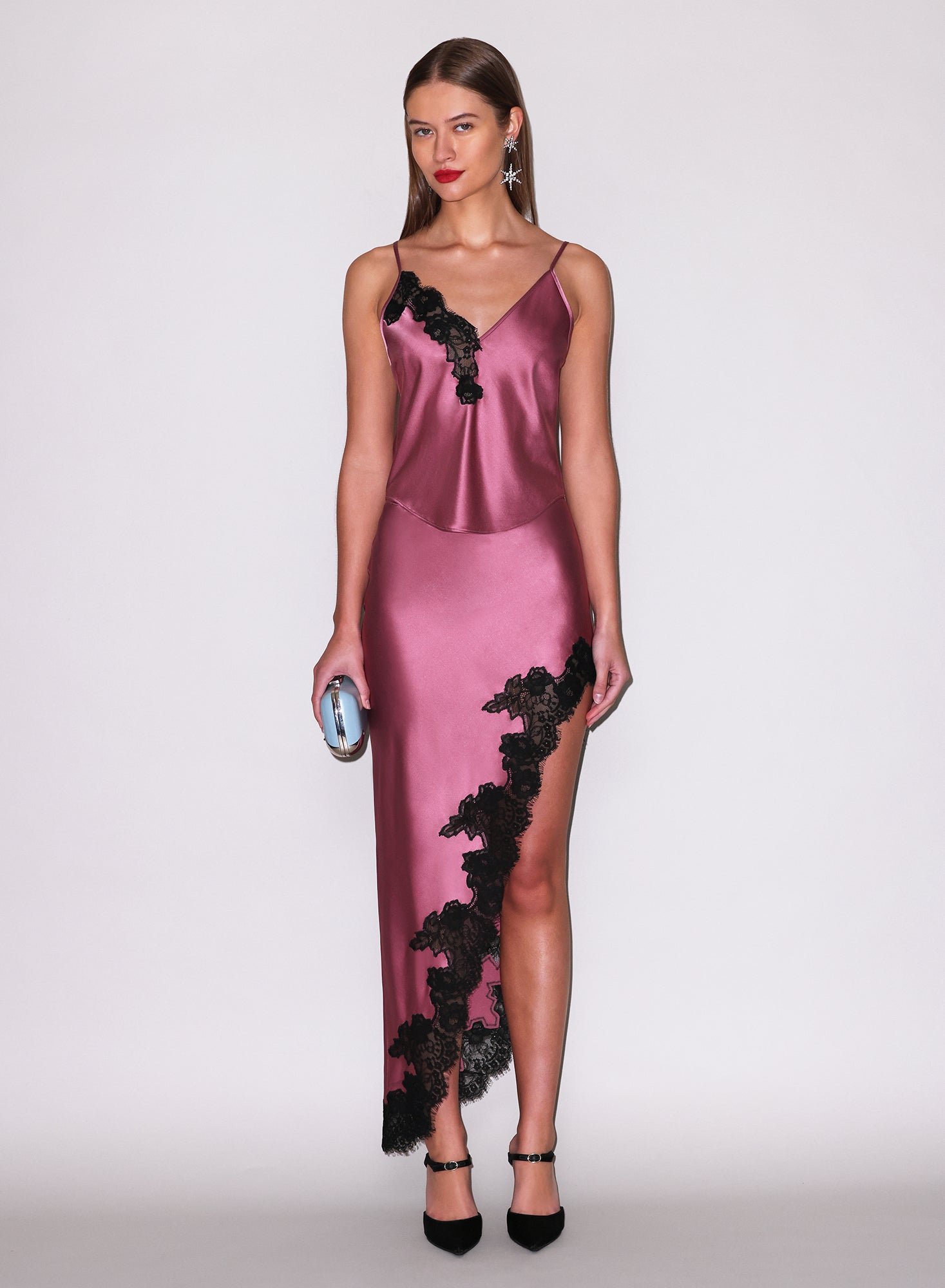 Juliet Lace Cami- pink truffle- fleur du mal