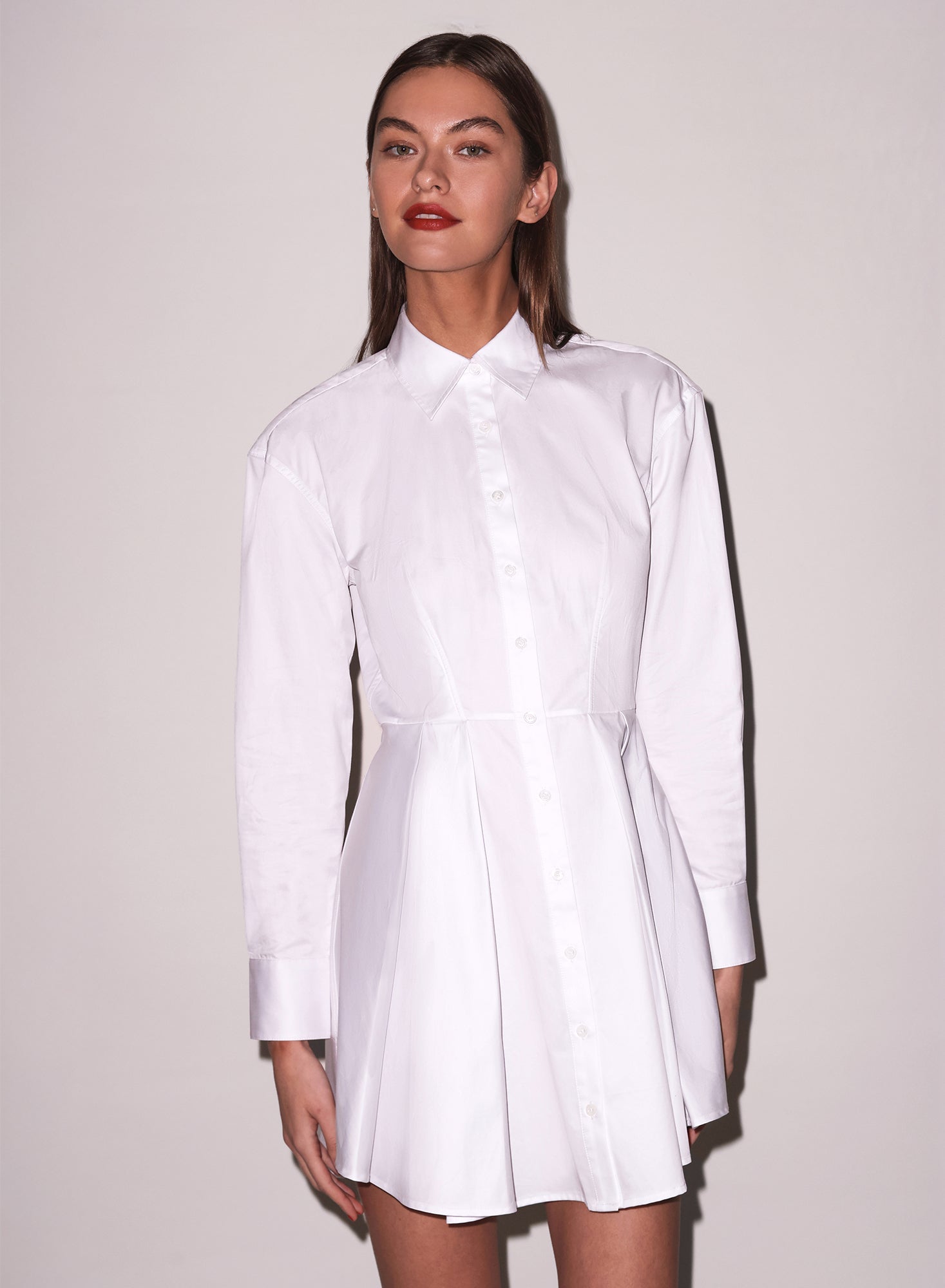 Zoe Dress in white-flat