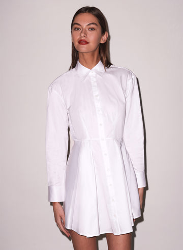 Zoe Dress in white-flat