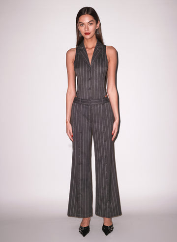 Dark grey pinstripe - Maxwell Pant | Fleur du Mal