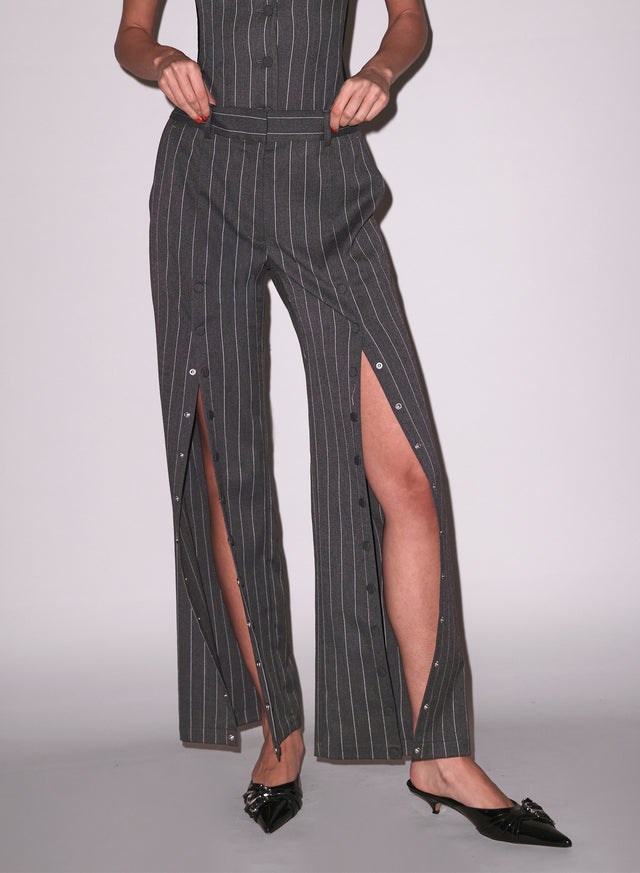 Dark grey pinstripe - Maxwell Pant | Fleur du Mal